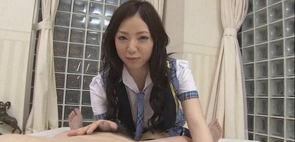  Ayane Okura sweet schoogirl masturbating in solo